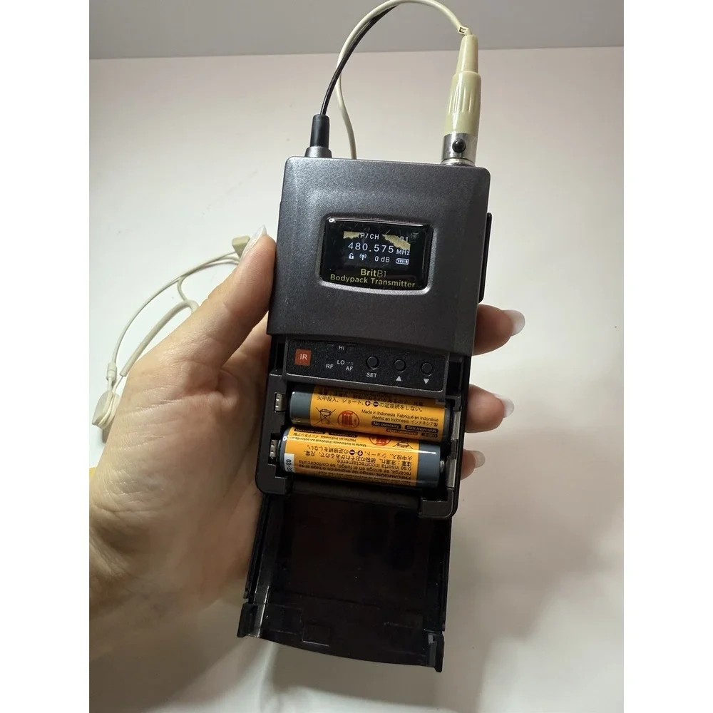 BritB1 Wireless UHF Bodypack Transmitter with Headset Mic 480.575 MHz